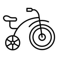 icona della linea del triciclo vettore