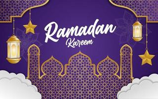 modello di banner islamico di ramadan kareem vettore