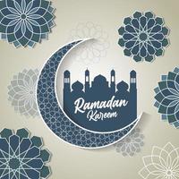 modello di banner islamico di ramadan kareem vettore