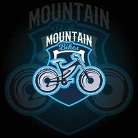 mountain bike, bicicletta e-sport gioco logo vettoriale. logo di gioco. design del logo sportivo della mascotte. logo di illustrazione vettoriale mascotte animale da gioco. mascotte, design dell'emblema per la squadra di eSport.