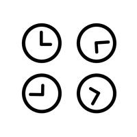 Segno di simbolo dell&#39;icona dell&#39;orologio vettore