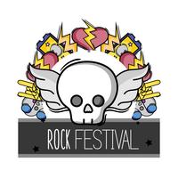 concerto di musica rock festival evento vettore