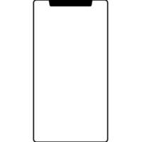 icona della linea sottile piatta mobile dello smartphone con tratti modificabili. vettore