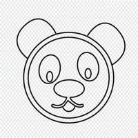 Panda Icon symbol sign vettore