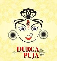 felice giorno dell'evento durga puja vettore