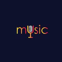 logo musica semplice vettore