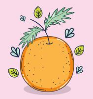 Cartone animato di frutta arancione vettore