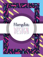 Design colorato di sfondo Memphis vettore