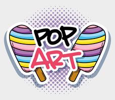 Cartoni animati pop art vettore