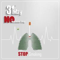 smettere di fumare per il 31 maggio il mondo senza tabacco day.vector vettore