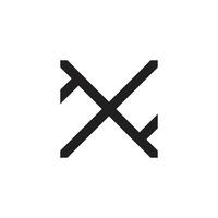 lettera xf semplice logo geometrico vettore