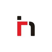 lettera rn semplice logo colorato geometrico vettore