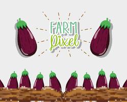Farm cartoni animati di pixel vettore