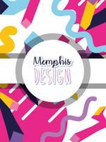 Design colorato di sfondo Memphis vettore
