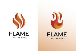 disegno dell'elemento logo fuoco o fiamma rosso per barbecue, grigliata, icona del fuoco da campo vettore