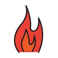 icona della fiamma per sito Web, promozione, social media vettore