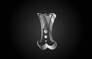 i logo dell'icona della lettera dell'alfabeto in metallo vintage. design creativo per affari o aziende vettore
