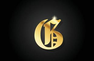 g vintage oro alfabeto lettera icona logo design. modello dorato creativo per le imprese vettore
