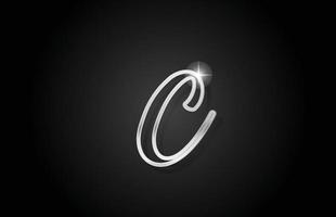linea grigia c icona del logo della lettera dell'alfabeto. design creativo per il business e l'azienda vettore