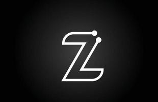 z alfabeto lettera logo icona design con punto e linea. modello creativo per le imprese vettore