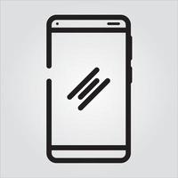smartphone isolato icona delineata grafica vettoriale scalabile