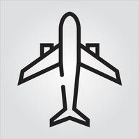 aeroplano isolato icona delineata grafica vettoriale scalabile