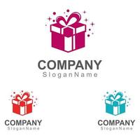 confezione regalo sorpresa logo design modello vettoriale immagine art