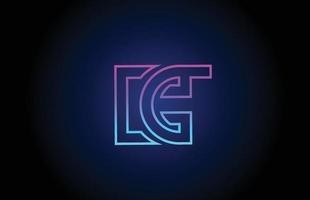 k alfabeto lettera logo design icona con linea. modello creativo per azienda e affari nei colori rosa blu vettore