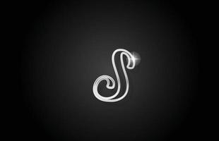 icona del logo della lettera dell'alfabeto della linea grigia s. design creativo per il business e l'azienda vettore