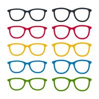 Set di icone di occhiali da vista vettore