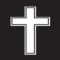 Icona croce religiosa vettore