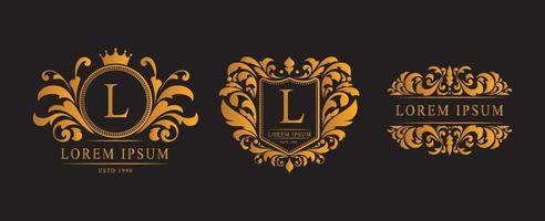 design del logo di lusso vettore