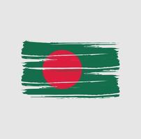 pennellate della bandiera del bangladesh vettore