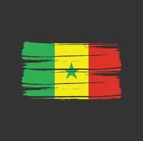 pennellate della bandiera del senegal vettore