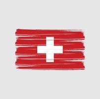 pennello bandiera svizzera vettore