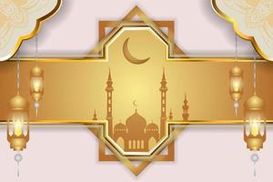 ramadan kareem sfondo islamico oro vettore
