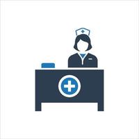 icona appuntamento medico, icona assistenza medica vettore