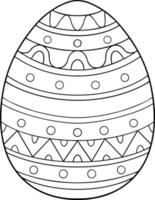 uovo di Pasqua fantasia da colorare pagina vettore