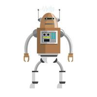 simpatico cartone animato di chatbot, robot di conversazione vettore