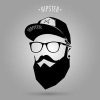 berretto da uomo hipster vettore