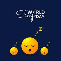 Progettazione di post sui social media della giornata mondiale del sonno vettore