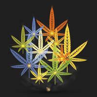 foglie di cannabis astratte vettore