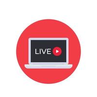 video in streaming live, vettore