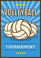 Volley Ball Volleyball Sport Retro Pop Art Poster Segnaletica vettore
