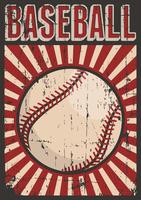 Contrassegno di retro manifesto di arte di sport di baseball vettore