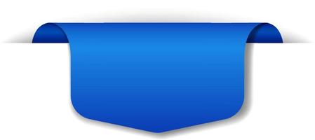 design bandiera blu su sfondo bianco vettore