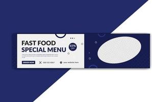 design di banner web fast food vettore