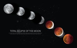 Total Eclipse of the Moon Illustrazione vettoriale