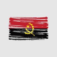 pennellate bandiera angola. bandiera nazionale vettore