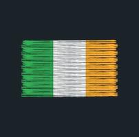 pennello bandiera irlanda. bandiera nazionale vettore